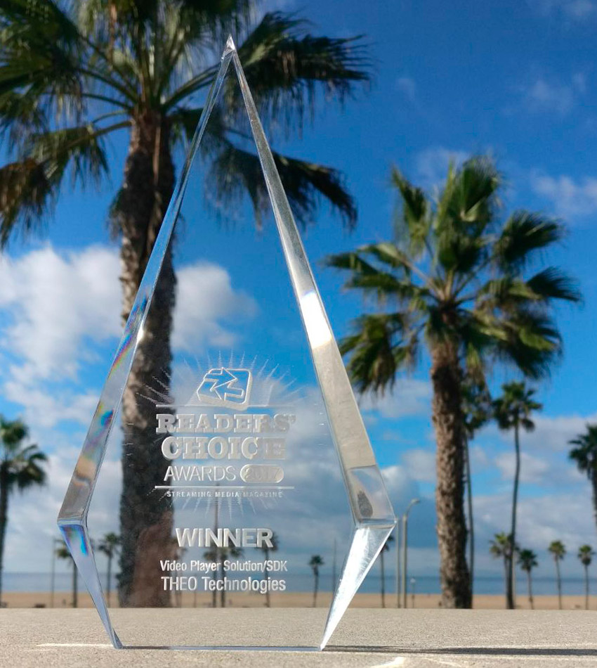 THEOplayer awarded Best Video Player Solution / SDK by Streaming Media Readers 2017