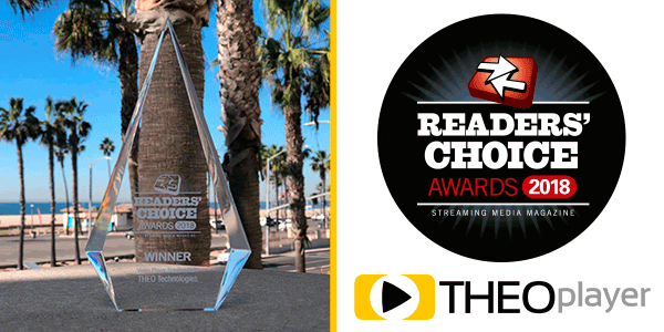 THEOplayer wins the Streaming Media Global Readers Choice Awards